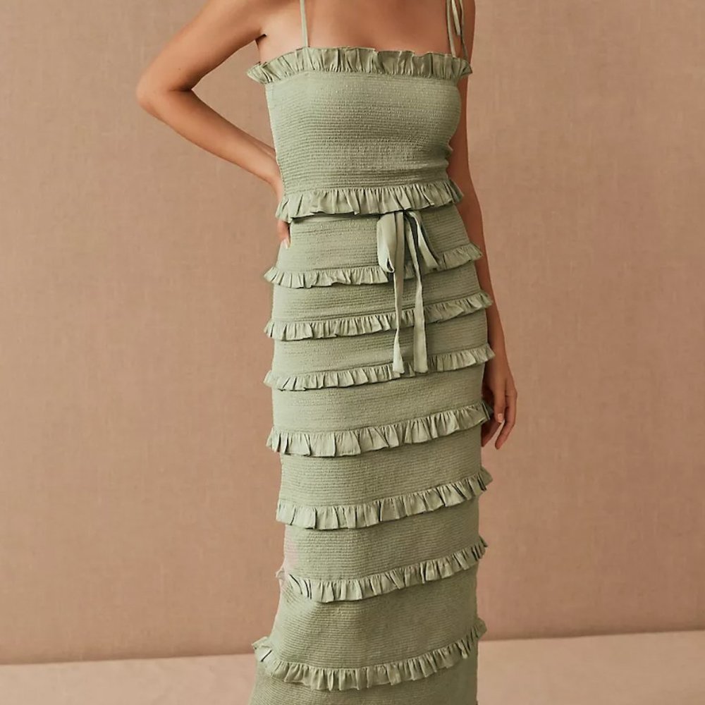 V. Chapman Lily Dress in Sage - Size 4
